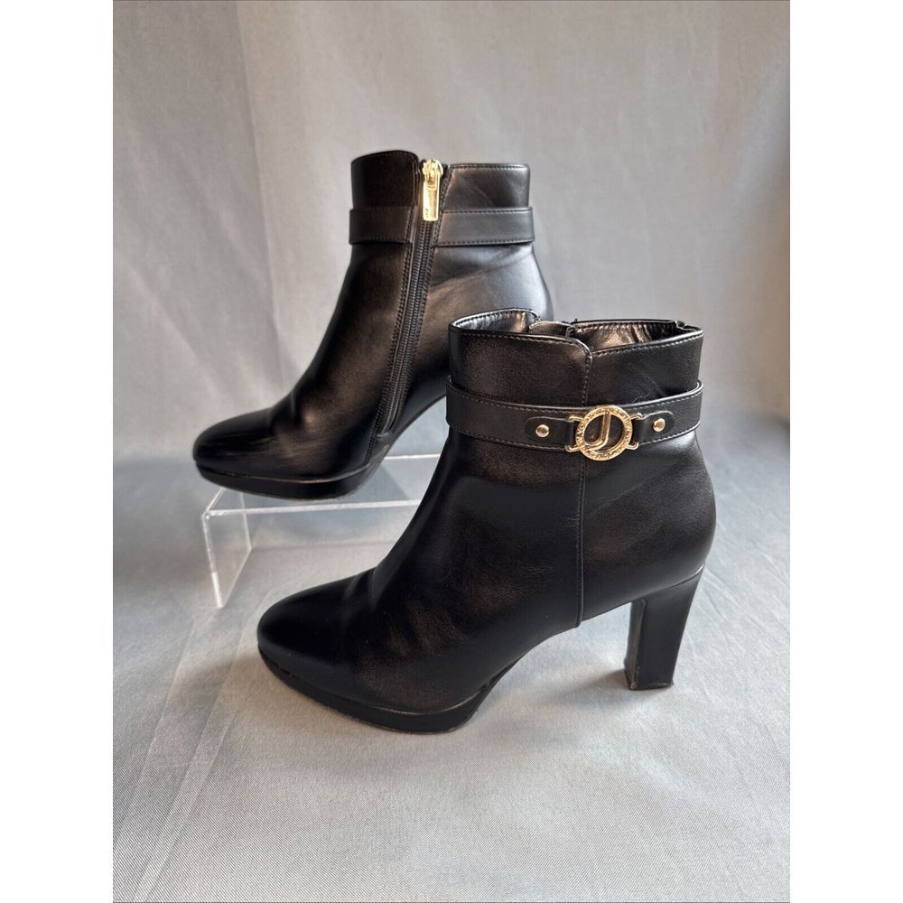 Jones New York BLACK Women's Burlee Round Toe 3" Heeled Dress‎ Booties, US 8M